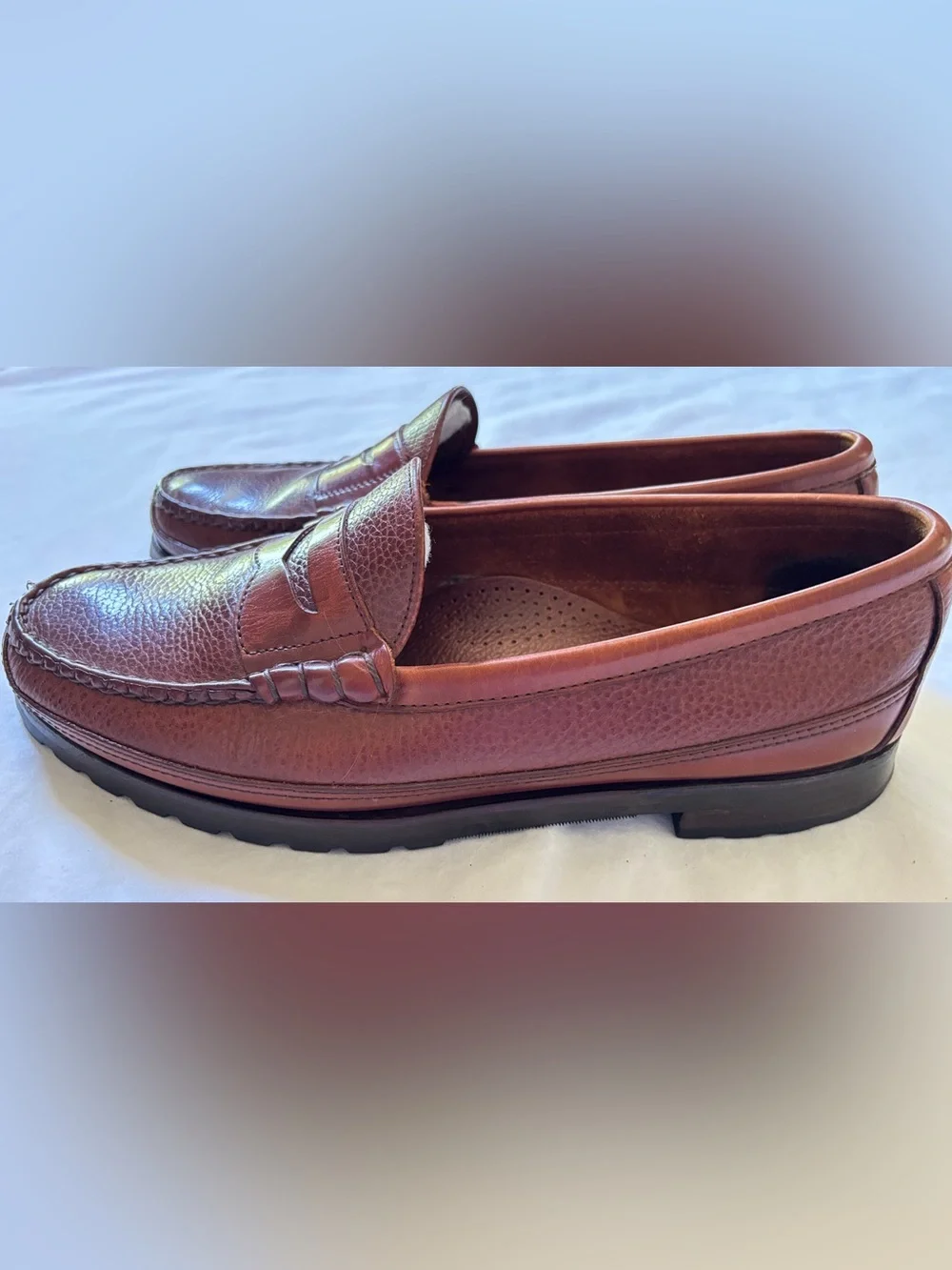 Allen Edmonds Quincy Men’s 10 Brown Leather Penny Loafers